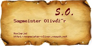 Sagmeister Olivér névjegykártya