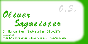 oliver sagmeister business card